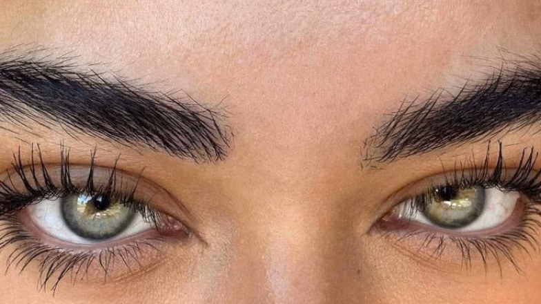 Close-up of natural eyelashes showing subtle lift and natural lash look