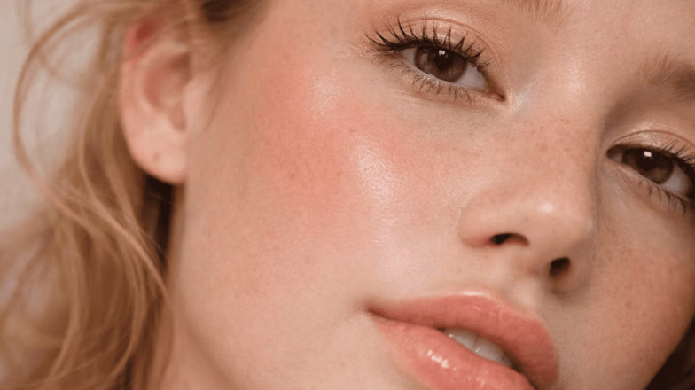 Natural skin with lightweight non-comedogenic makeup creating a smooth and breathable finish