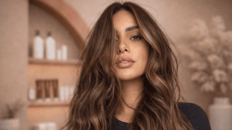 Soft balayage hair color with natural sun-kissed highlights and smooth blended tones